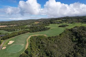 Kapalua (Plantation) 17th Back Clouds Aerial